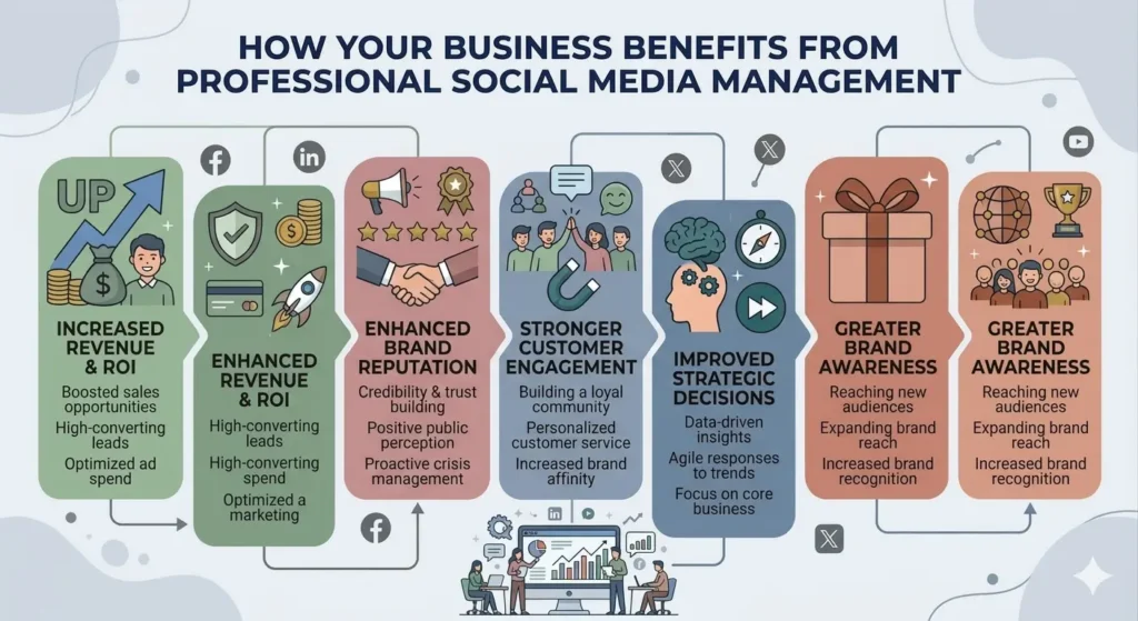 social media management companies benefits for business growth and engagement