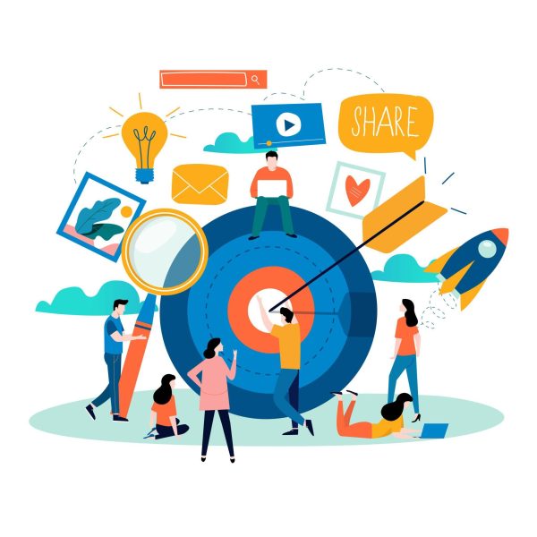 increase social media reach and audience engagement illustration